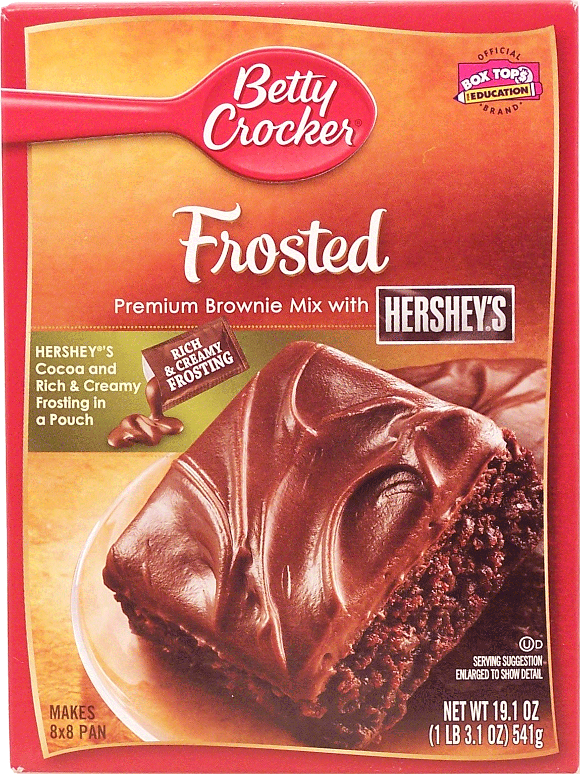 Betty Crocker Frosted premium brownie mix with Hershey's rich & creamy frosting in a pouch, makes 8x8-in pan Full-Size Picture